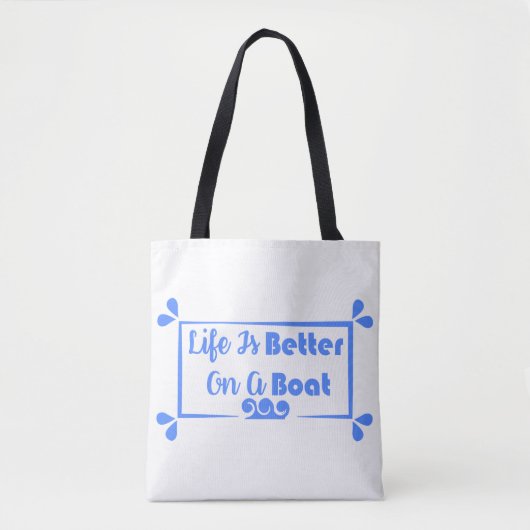 Das Leben ist besser auf einem Grenzzettel für Sch Tasche (Vorderseite)