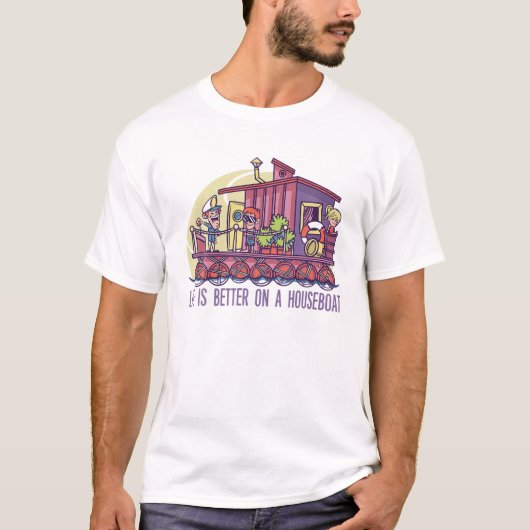 Das Leben ist besser auf einem Houseboat-Funny Hou T-Shirt (Vorderseite)
