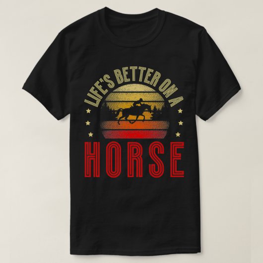 Das Leben ist besser auf einem Pferdeschlittenparc T-Shirt (Design vorne)