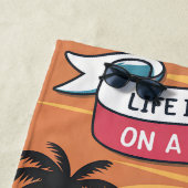 Das Leben ist besser auf einer Kreuzfahrt Custom C Strandtuch (Beispiel)