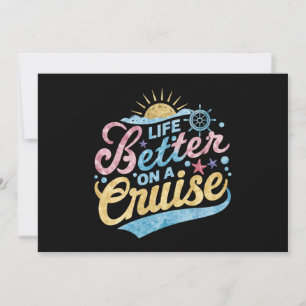 Das Leben ist besser auf einer Kreuzfahrt Familie  Einladung