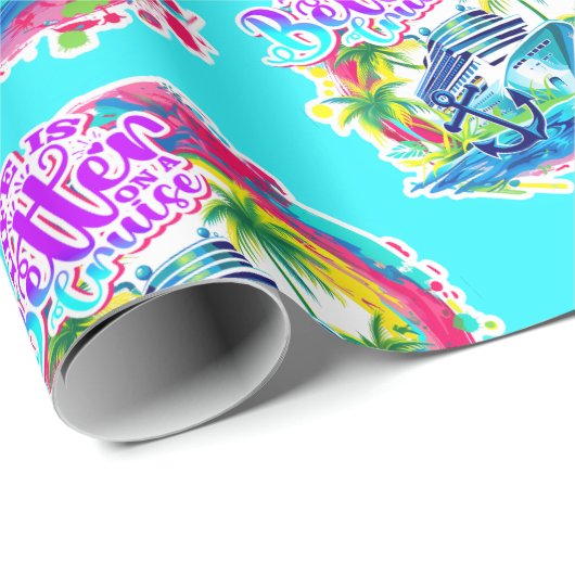 Das Leben ist besser auf einer Kreuzfahrt Geschenkpapier (Rolleneckpunkt)