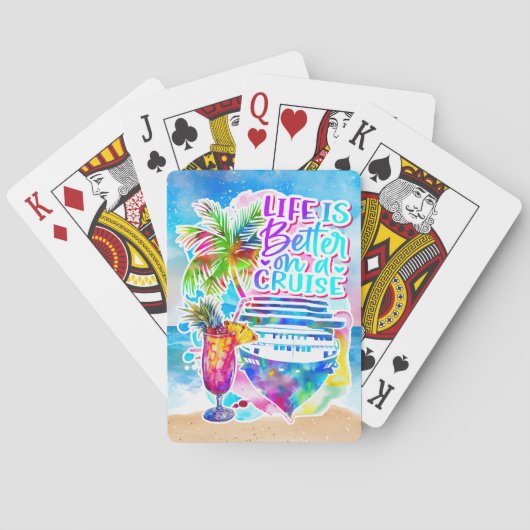 Das Leben ist besser auf einer Kreuzfahrt Spielkarten (Rückseite)