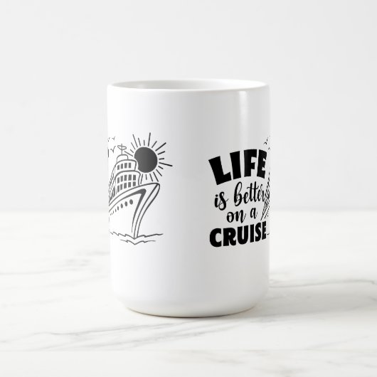 Das Leben ist besser auf einer Kreuzfahrt-Tasse Kaffeetasse (Mittel)