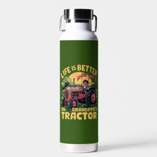 Das Leben ist besser auf Opas Traktor Trinkflasche