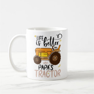 DAS LEBEN IST BESSER AUF PAPAS TRACTOR-Kids Kaffeetasse