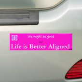 das Leben ist besser ausgerichteter Autoaufkleber (Auf Auto)