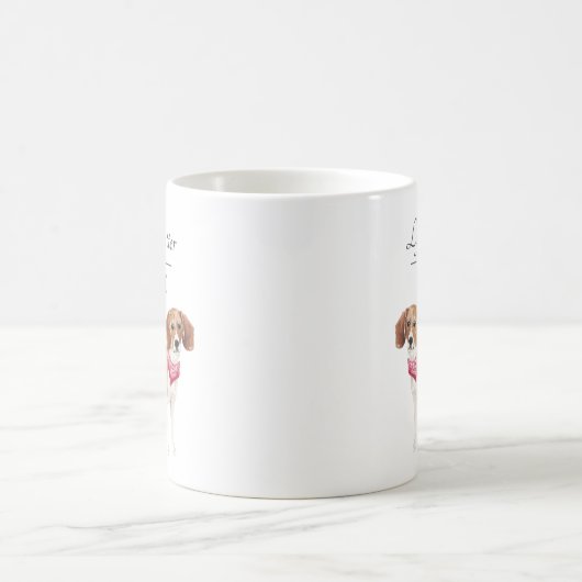Das Leben ist besser Beagle Kaffeetasse (Mittel)