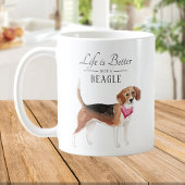 Das Leben ist besser Beagle Kaffeetasse