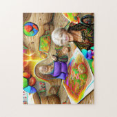 Das Leben ist besser bei Grandmas Zuhause willkomm Puzzle (Vertikal)