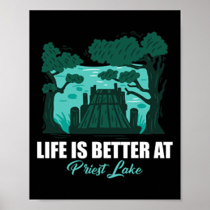 Das Leben ist besser bei Priest Lake Kayaking und Poster