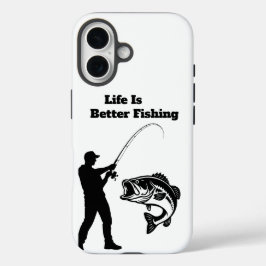 Das Leben ist besser beim Fischen iPhone 16 Hülle