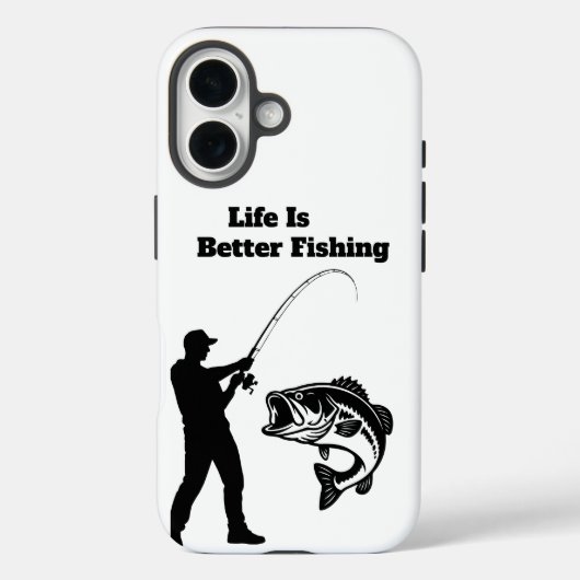 Das Leben ist besser beim Fischen Case-Mate iPhone Hülle (Rückseite)