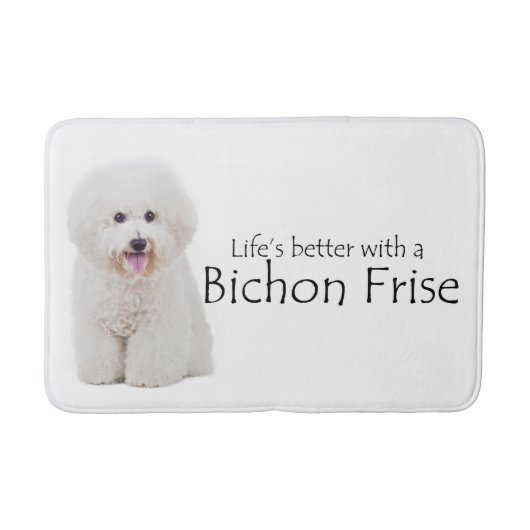 Das Leben ist besser Bichon Bath Mat Badematte (Vorderseite)