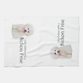 Das Leben ist besser Bichon Küchentuch (Horizontal)