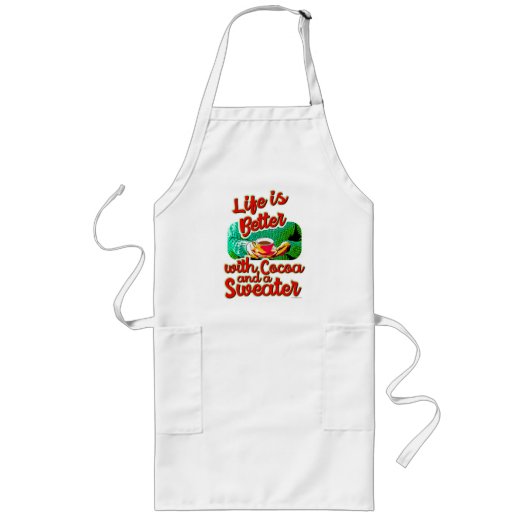 Das Leben ist besser Cococoa Spaß UrlaubPullover G Lange Schürze (Vorne)
