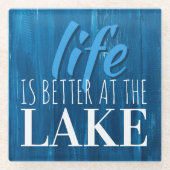 Das Leben ist besser, das Leben am See, das Thema Glasuntersetzer (Vorderseite)