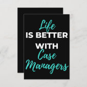 Das Leben ist besser für die Fallmanager Dankeskarte (Vorne/Hinten)