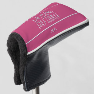 Das Leben ist besser Golf Zitat rosa Schutzbrille Headcover