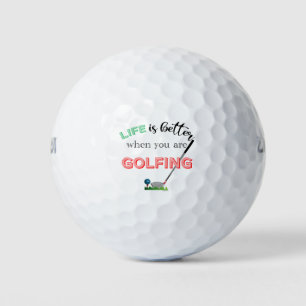 Das Leben ist besser... Golfen, Golfer, Golf Club Golfball