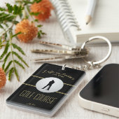 Das Leben ist besser Golfer Monogram Black Gold Cu Schlüsselanhänger (Vorderseite rechts)