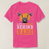 Das Leben ist besser hinter Bars Chopper Custombik T-Shirt (Design vorne)