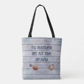Das Leben ist besser / ich wäre lieber am Strand Tasche (Rückseite)