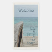 Das Leben ist besser im Beach Paper Handtuch Serviette (Vorderseite)