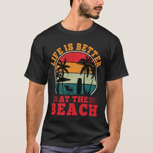 Das Leben ist besser im Beach Summer Vacation Cool T-Shirt (Vorderseite)