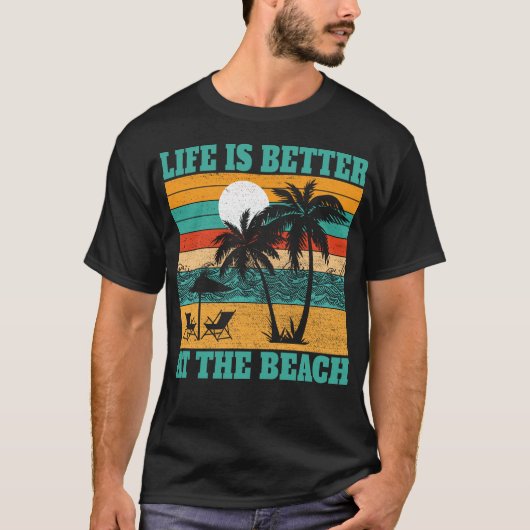 Das Leben ist besser im Beach Summer Vacation Cool T-Shirt (Vorderseite)