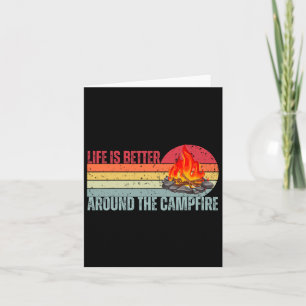 Das Leben ist besser im Campfire Funny Camper Camp Karte