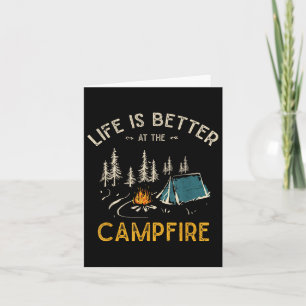 Das Leben ist besser im Campfire Funny Camper Camp Karte