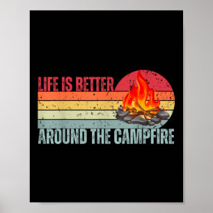 Das Leben ist besser im Campfire Funny Camper Camp Poster