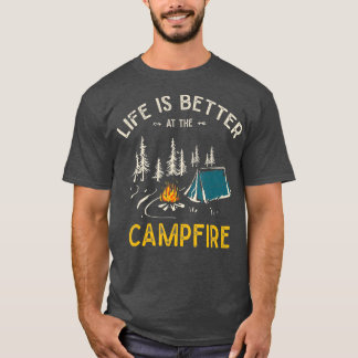 Das Leben ist besser im Campfire Funny Camper Camp T-Shirt