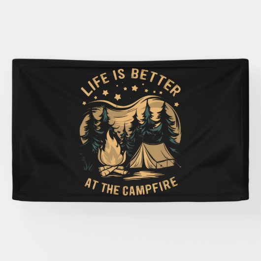 Das Leben ist besser im Campingplatz Camp-Camping Banner (Horizontal)