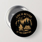 Das Leben ist besser im Campingplatz Camp-Camping Button (Vorne & Hinten)