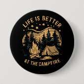 Das Leben ist besser im Campingplatz Camp-Camping Button (Vorderseite)