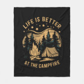Das Leben ist besser im Campingplatz Camp-Camping Fleecedecke (Vorderseite)