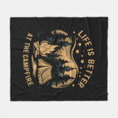 Das Leben ist besser im Campingplatz Camp-Camping Fleecedecke (Vorderseite (Horizontal))