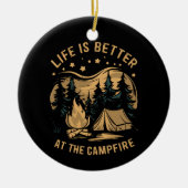 Das Leben ist besser im Campingplatz Camp-Camping Keramik Ornament (Vorne)