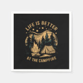 Das Leben ist besser im Campingplatz Camp-Camping Serviette (Vorderseite)