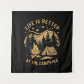 Das Leben ist besser im Campingplatz Camp-Camping Wandteppich (Vorderseite)