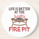 Das Leben ist besser im Feuerfeld Getränkeuntersetzer (Vorne)