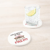 Das Leben ist besser im Feuerfeld Getränkeuntersetzer (Seite)