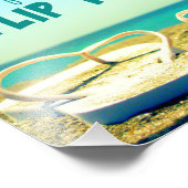 Das Leben ist besser im Flip Flops Beach Foto (Ecke)