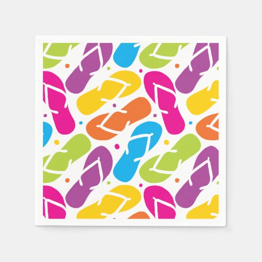 Das Leben ist besser im Flip Flops-Muster Serviette (Vorderseite)