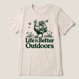 Das Leben ist besser im Freien Lustiger Wandern-Ha Tri-Blend Shirt