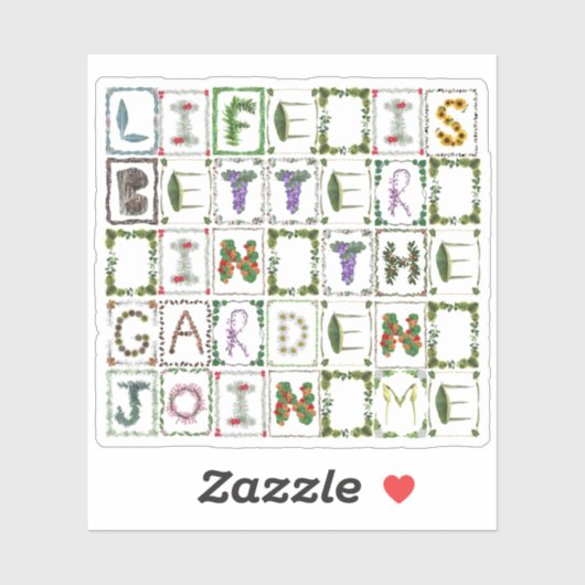 Das Leben ist besser im Garten \ Gardener Lover Aufkleber (Blatt)