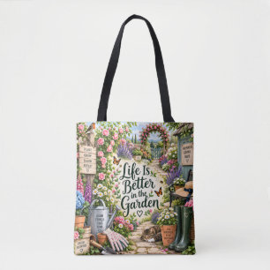 Das Leben ist besser im Garten-Tote Tasche