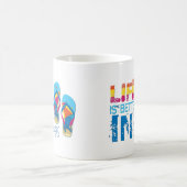 Das Leben ist besser im gedreht dreh Kaffeetasse (Mittel)